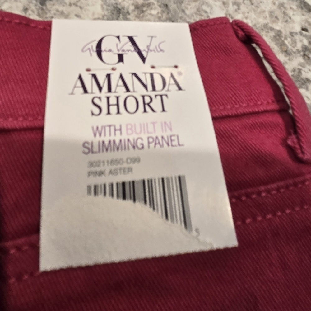 Gloria Vanberbilt Amanda Shorts Aster Pink Nwt - Picture 7 of 9